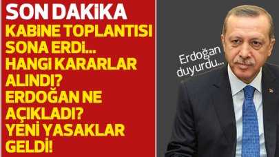 Cumhurbaşkanlığı Kabine Toplantısı sona erdi! Cumhurbaşkanı Erdoğan ne söyledi