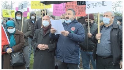 İstanbul Büyükşehir Belediyesi önünde adalet nöbeti