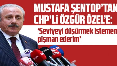 TBMM Başkanı Mustafa Şentop'tan CHP'li Özgür Özel'e: 'Seviyeyi düşürmek istemem, pişman ederim'