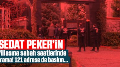 Sedat Peker ve adamlarına operasyon! Villası ve cipi didik didik arandı