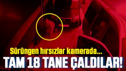 Güngören'de akü hırsızlığı! 3 dakikada 18 tane çaldılar...