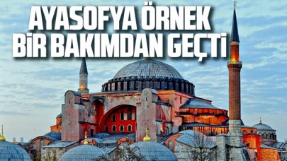 Ayasofya örnek bir bakımdan geçti