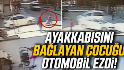 Esenyurt'ta ayakkabısı bağlayan çocuğu otomobil ezdi!