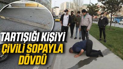 Tartıştığı kişi çivili sopayla dövdü!