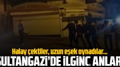 Tam kapanmada Sultangazi'den ilginç görüntüler! Halay çektiler, uzun eşek oynadılar