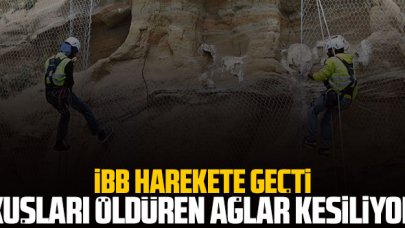 Kuşları öldüren ağlar kesiliyor