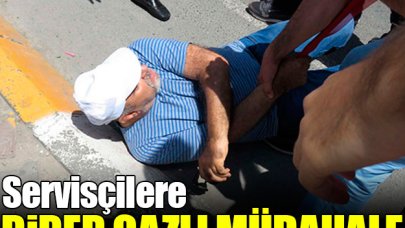 Servisçilere biber gazlı müdahale