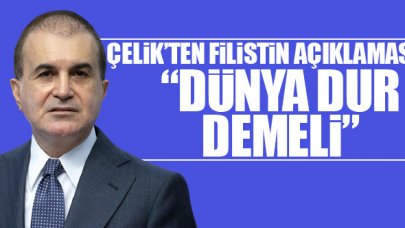 AK Parti Sözcüsü Ömer Çelik: Dünya Filistin'de olanlara dur demeli