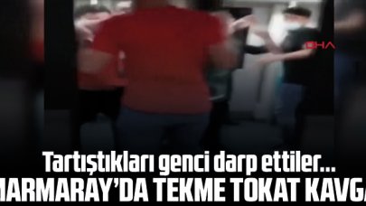 Marmaray'da tekme tokat kavga! 4 kişi birden darp etti