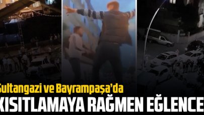 Sultangazi ve Bayrampaşa'da kısıtlamaya rağmen asker eğlencesi