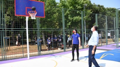 Kadıköy'de basketbol sahalarına sanatsal dokunuş