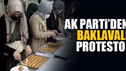 AK Parti'den baklavalı protesto