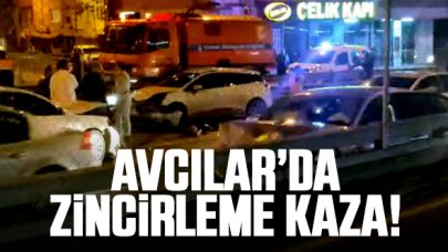 Avcılar'da zincirleme kaza: 5 araç birbirine girdi