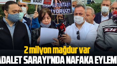 Adalet Sarayı'nda nafaka eylemi