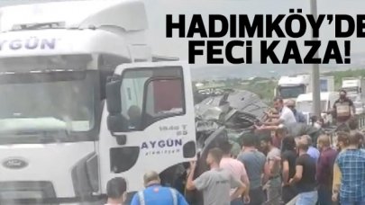 Hadımköy'de feci kaza