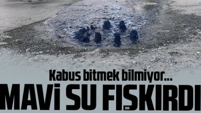 Esenyurt'taki rögarlardan mavi su fışkırdı