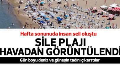 Şile plajları doldu taştı