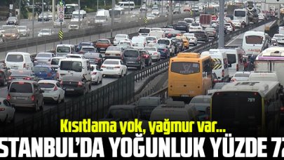 İstanbul'daki sağanak yağış sonrası yoğunluk yüzde 72