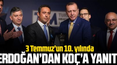 Cumhurbaşkanı Erdoğan'dan Fenerbahçe Başkanı Ali Koç'un mektubuna yanıt