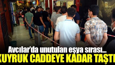 Avcılar'da unutulan eşya kuyruğu caddeye taştı