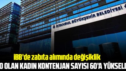 İBB'de 50 olan kadın zabıta kontenjan sayısı 60'a yükseldi