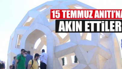 15 Temmuz Anıtı'na akın ettiler