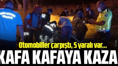 Bandırma'da kafa kafaya kaza: 5 yaralı