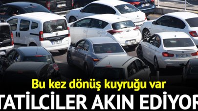 Çanakkale feribot iskelesinde tatilcilerin dönüş yoğunluğu sürüyor