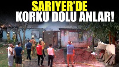 Sarıyer'de iki gecekondu küle döndü!