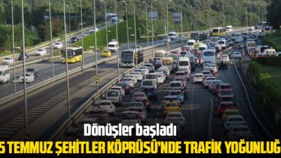 15 Temmuz Şehitler Köprüsü'nde trafik yoğunluğu