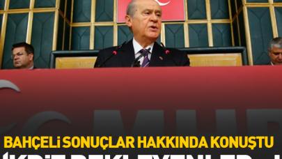 Bahçeli: Kriz bekleyenler şaşkına dönmüşlerdir