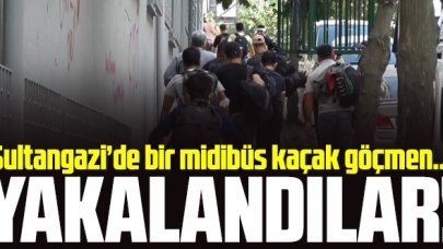 Sultangazi'de bir midibüs dolu kaçak göçmen yakalandı