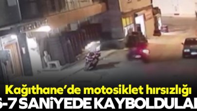 Kağıthane'de Sancar Yaylan'ın motosikletini 6-7 saniyede çaldılar!