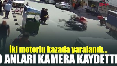 Sultangazi'de motokuryelerin çarpıştığı feci kaza kamerada