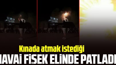 Havai fişek elinde patlayınca yaralandı