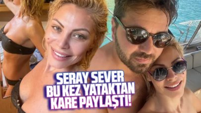 Seray Sever'den eşi ile yatak pozu