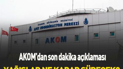 AKOM'dan 'dolu' açıklaması