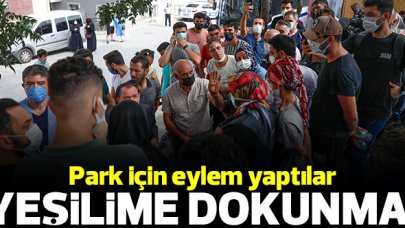 Yeşilime dokunma! Park için eylem yaptılar