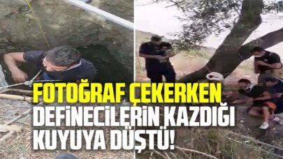 Arnavutköy'de fotoğraf çekerken definecilerin kazdığı kuyuya düştü