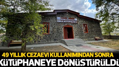 Muş'ta 49 yıl cezaevi olarak kullanılan taş bina kütüphaneye dönüştürüldü