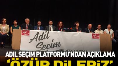 Adil Seçim Platformu'ndan açıklama