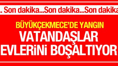 Büyükçekmece'de yangın! Vatandaşlar evlerini boşaltıyor