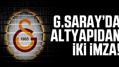 Galatasaray'da alt yapıdan iki imza birden