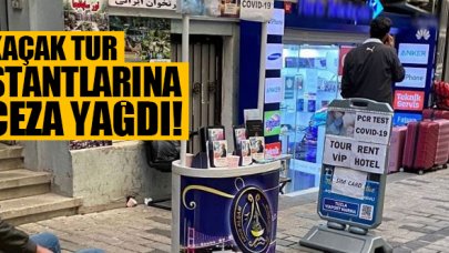 Beyoğlu'nda 'kaçak tur' stantları denetimi; 78 bin lira ceza yazıldı