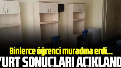 Yurt sonuçları açıklandı