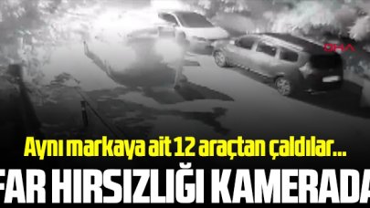 Çekmeköy'deki far hırsızlığı kamerada