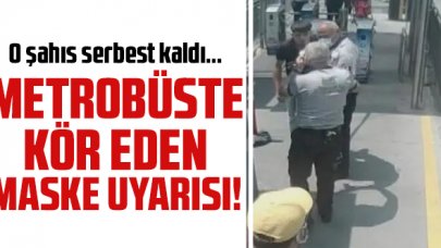 Maske takmadığı için uyarılan vatandaş güvenlik görevlisini kör etti!