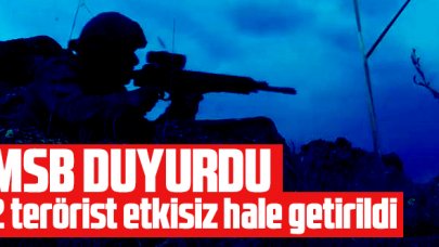 MSB: 2 PKK/YPG'li terörist etkisiz hale getirildi