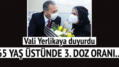 İstanbul Valisi Yerlikaya: 65 yaş üstü büyüklerimizin 3. doz aşı oranı yüzde 64