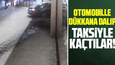 Esenyurt'ta otomobille dükkana daldılar, taksiye binip kaçtılar